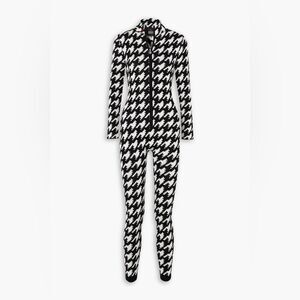 Perfect Moment Merino Wool Jumpsuit Baselayer Houndstooth White Black Medium NWT